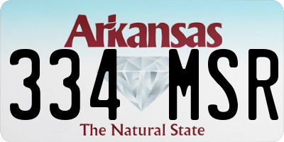 AR license plate 334MSR