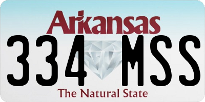 AR license plate 334MSS