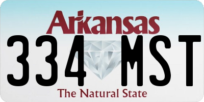 AR license plate 334MST
