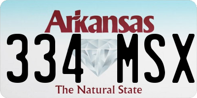 AR license plate 334MSX