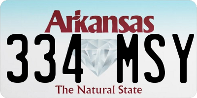 AR license plate 334MSY