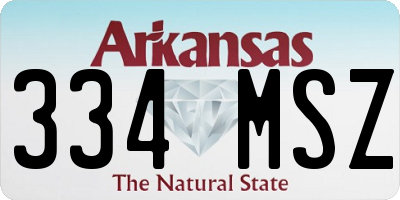 AR license plate 334MSZ