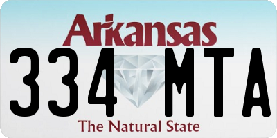 AR license plate 334MTA
