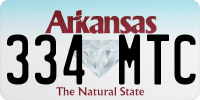 AR license plate 334MTC