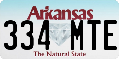 AR license plate 334MTE