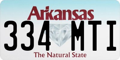 AR license plate 334MTI