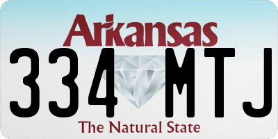 AR license plate 334MTJ