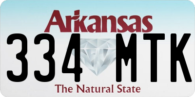 AR license plate 334MTK