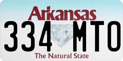 AR license plate 334MTO
