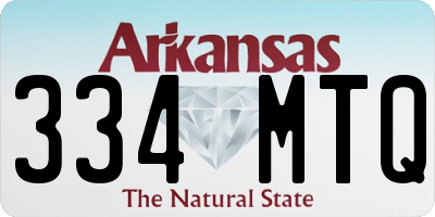 AR license plate 334MTQ