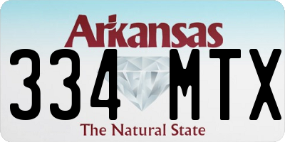 AR license plate 334MTX