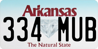 AR license plate 334MUB
