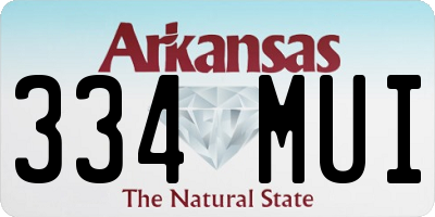 AR license plate 334MUI