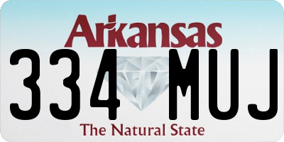 AR license plate 334MUJ