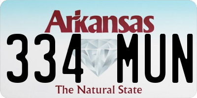 AR license plate 334MUN