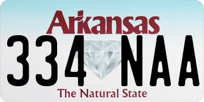 AR license plate 334NAA