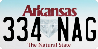 AR license plate 334NAG