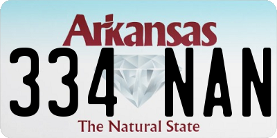 AR license plate 334NAN
