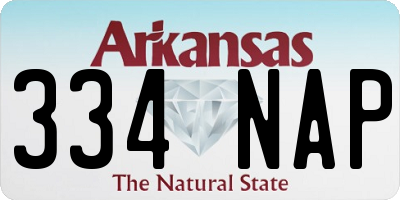 AR license plate 334NAP