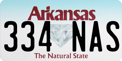AR license plate 334NAS