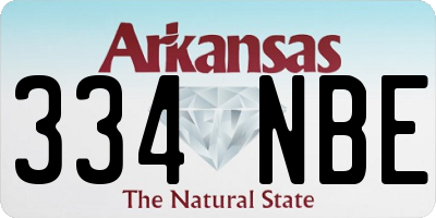 AR license plate 334NBE