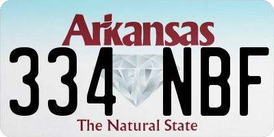 AR license plate 334NBF