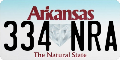 AR license plate 334NRA