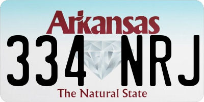AR license plate 334NRJ