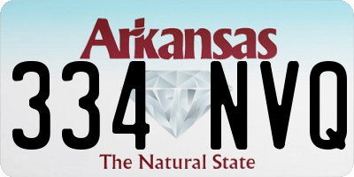 AR license plate 334NVQ