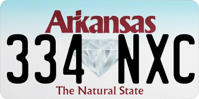 AR license plate 334NXC