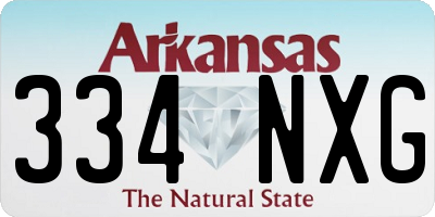 AR license plate 334NXG