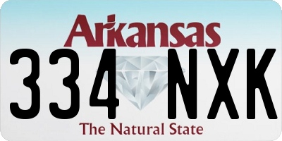 AR license plate 334NXK