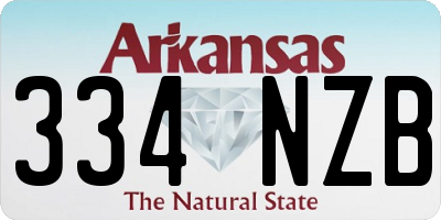 AR license plate 334NZB