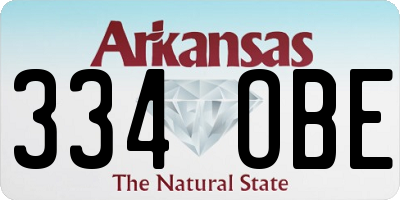 AR license plate 334OBE