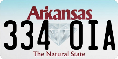 AR license plate 334OIA