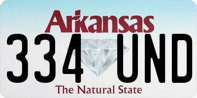 AR license plate 334UND
