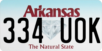 AR license plate 334UOK