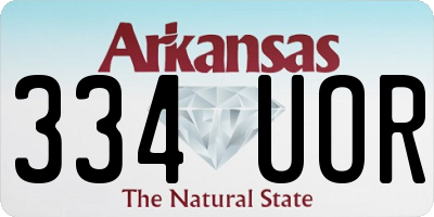 AR license plate 334UOR