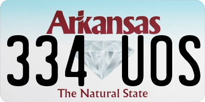 AR license plate 334UOS