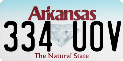 AR license plate 334UOV