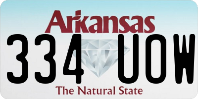 AR license plate 334UOW