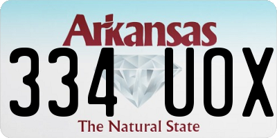 AR license plate 334UOX