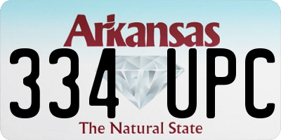 AR license plate 334UPC