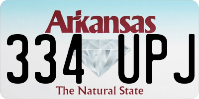 AR license plate 334UPJ