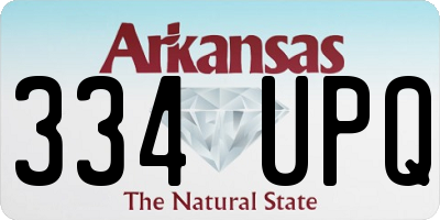 AR license plate 334UPQ