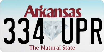 AR license plate 334UPR