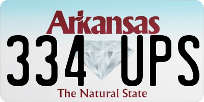 AR license plate 334UPS