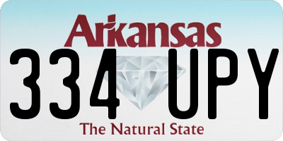 AR license plate 334UPY