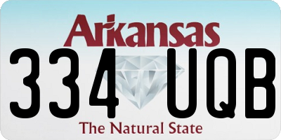 AR license plate 334UQB