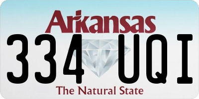 AR license plate 334UQI